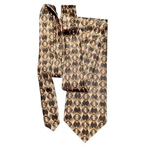 Vintage Louis Roth Mens 100% Silk Geometric Pattern Necktie 90s Y2K Business